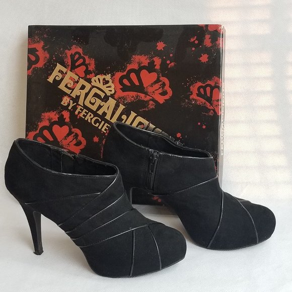 Fergalicious Shoes - Fergalicious Ankle Booties Heels Hanna, Black